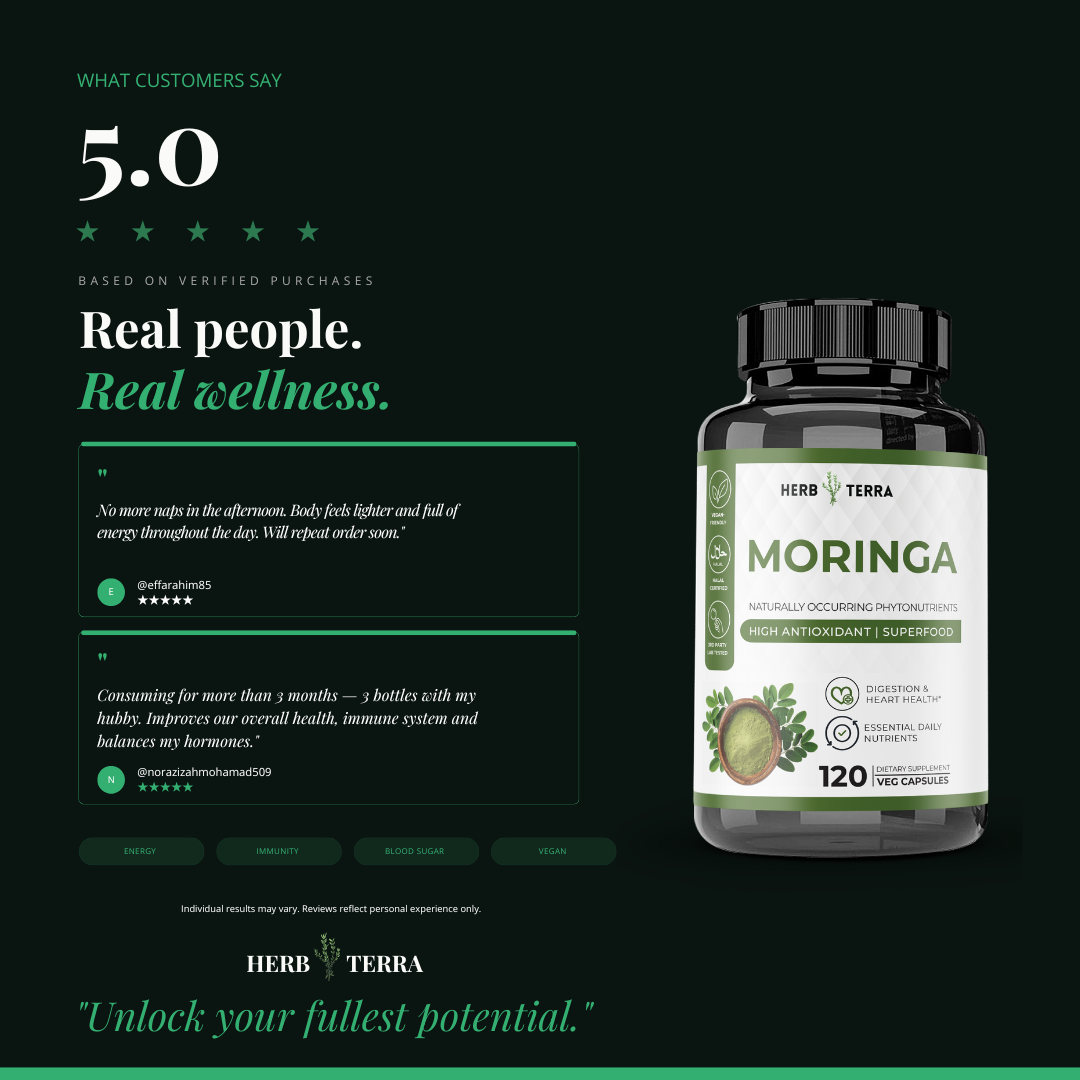 Moringa Leaf 120 Capsules | Complete Superfood