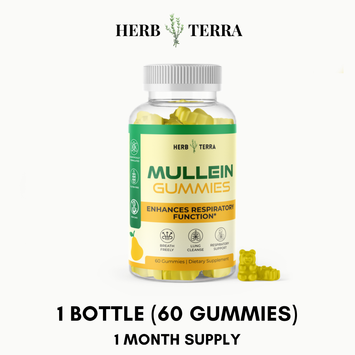 Mullein Leaf & Honey Gummy – 1 Bottle