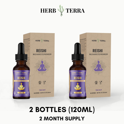 Reishi Mushroom Drops – 2 Bottles