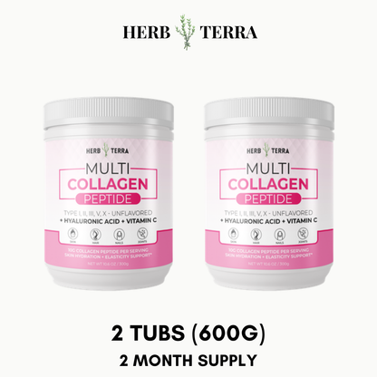 Premium Marine Collagen Peptide Powder – 2 Tubs