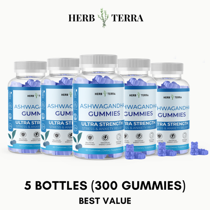 Ashwagandha Gummies – 5 Bottles