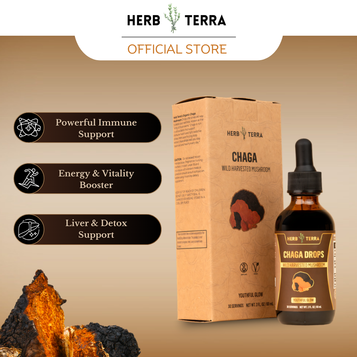 Chaga Mushroom Drops – image 3