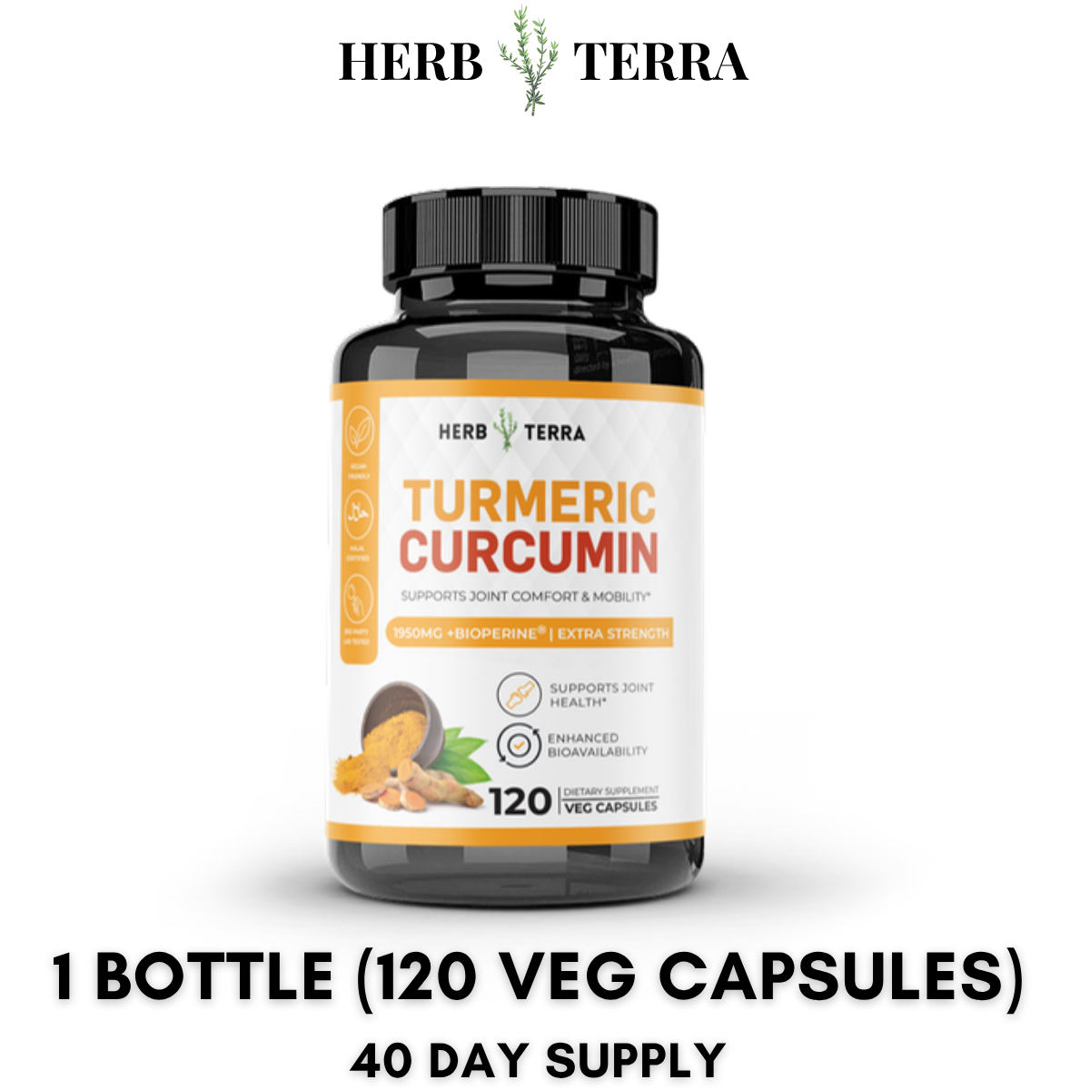 Turmeric Curcumin with Black Pepper – 1 Bottle