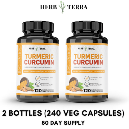 Turmeric Curcumin with Black Pepper – 2 Bottles