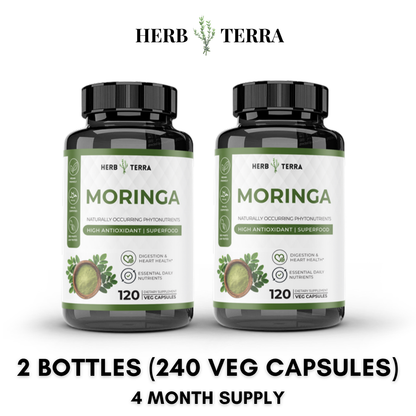 Moringa Leaf 120 Capsules – 2 Bottles