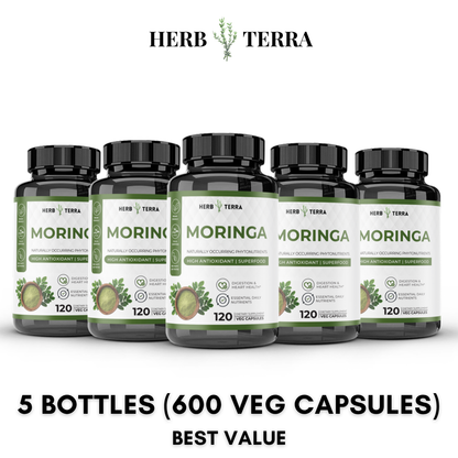 Moringa Leaf 120 Capsules – 5 Bottles