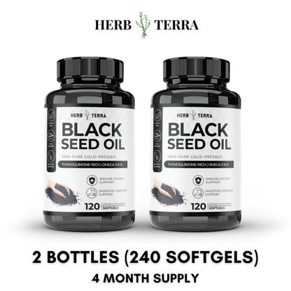 Black Seed Oil Capsules 1000mg – 2 Bottles