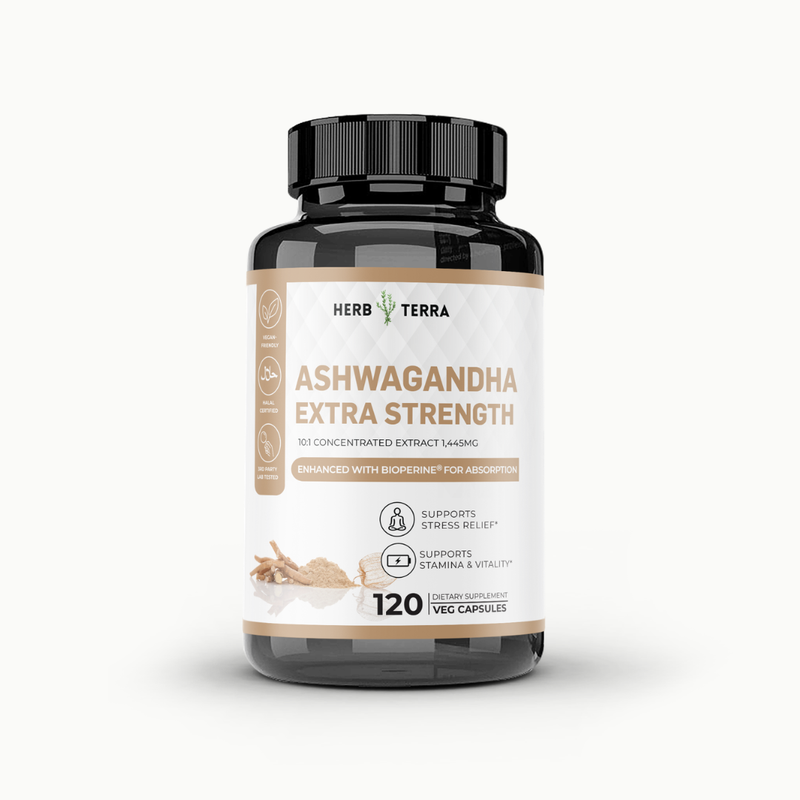 Ashwagandha Capsules 1450mg - Stress Support & Daily Calm