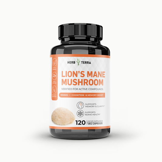 Lion’s Mane Mushroom Cognition | Brain Clarity | 120 Capsules
