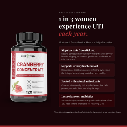 Cranberry Extract | Urinary Health | 120 Capsules