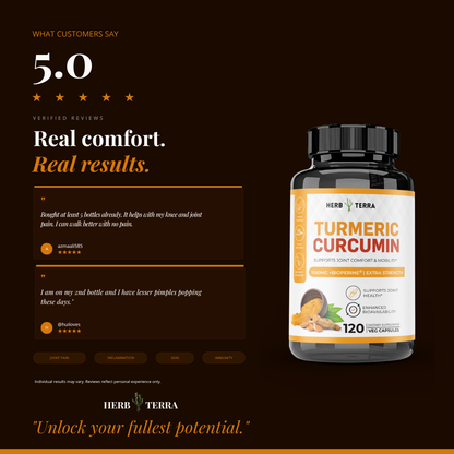 Turmeric Curcumin with Black Pepper | 120 Capsules