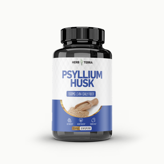 Psyllium Husk Capsules | 120 Capsules | Digestive & Heart Health