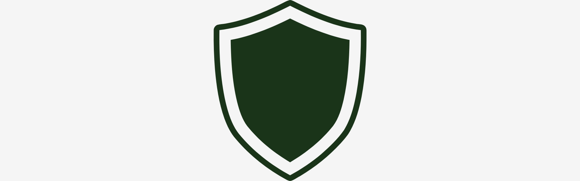 Green shield icon on a white background