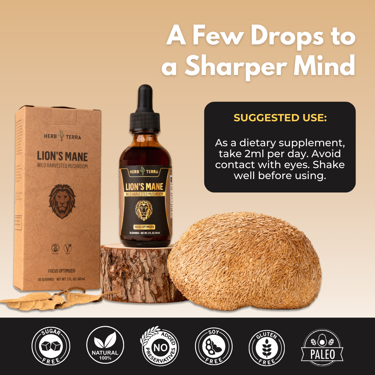 Lions Mane Mushroom Drops