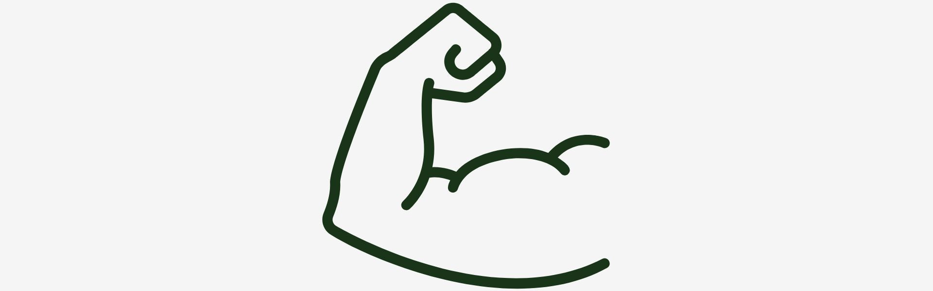 Flexed bicep icon representing strength.| Herb Terra