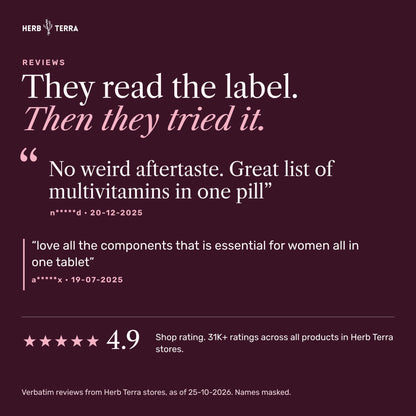 Herb Terra Women's Multivitamin 120 Veg Capsules: buyer reviews and shop rating